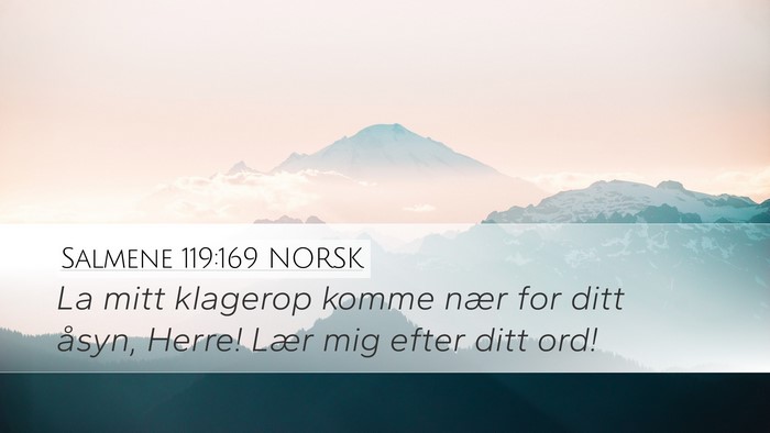 Salmene 119:169 NORSK Bible Verse Image