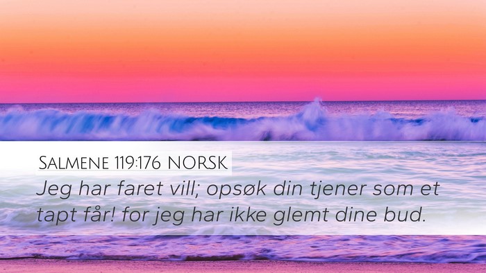 Salmene 119:176 NORSK Bible Verse Image