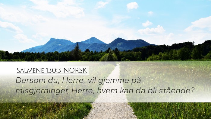 Salmene 130:3 NORSK Bible Verse Image