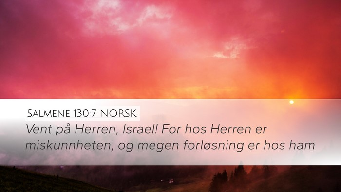 Salmene 130:7 NORSK Bible Verse Image
