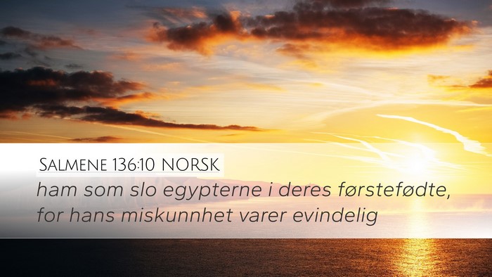 Salmene 136:10 NORSK Bible Verse Image