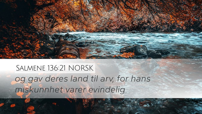 Salmene 136:21 NORSK Bible Verse Image
