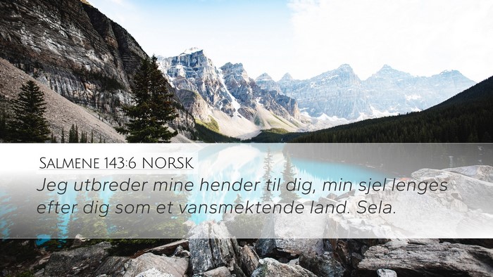 Salmene 143:6 NORSK Bible Verse Image