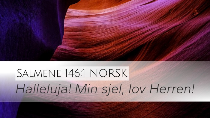Salmene 146:1 NORSK Desktop Wallpaper - Halleluja! Min sjel, lov - Desktop Bible Verse Wallpaper