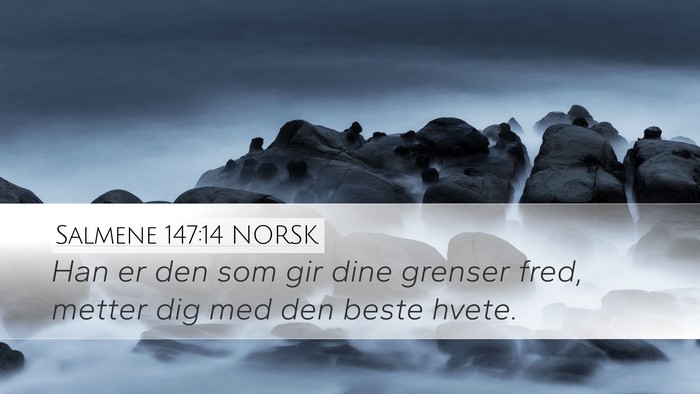 Salmene 147:14 NORSK Bible Verse Image