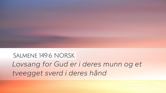 Salmene 149:6 NORSK Bible Verse Image
