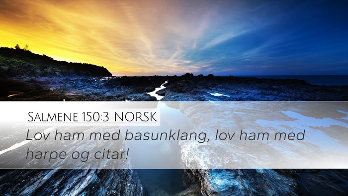 Salmene 150:3 NORSK Bible Verse Image