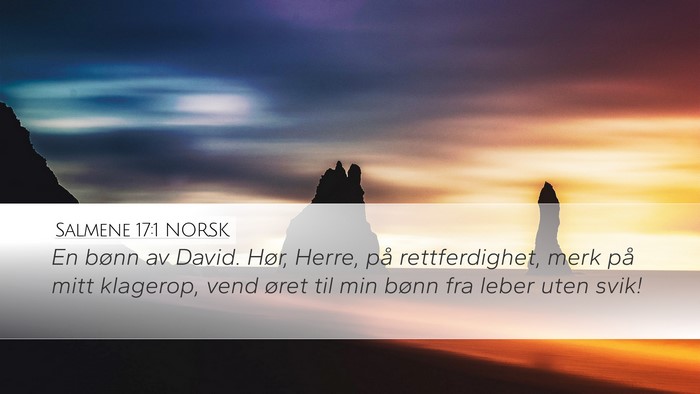 Salmene 17:1 NORSK Bible Verse Image