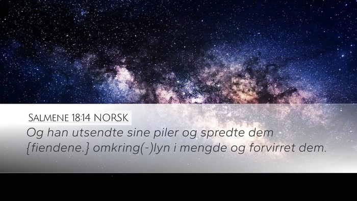 Salmene 18:14 NORSK Bible Verse Image