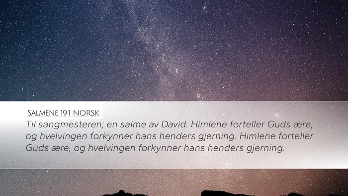 Salmene 19:1 NORSK Bible Verse Image
