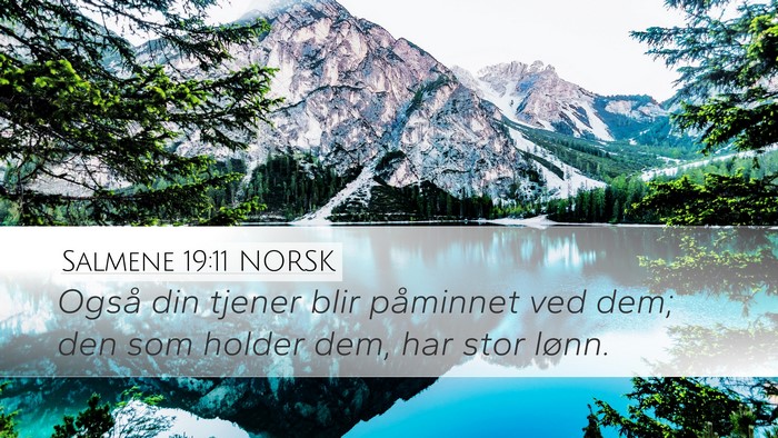 Salmene 19:11 NORSK Bible Verse Image