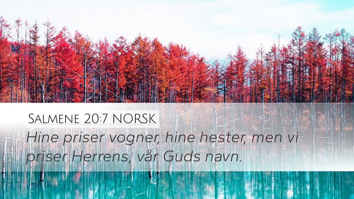 Salmene 20:7 NORSK Bible Verse Image