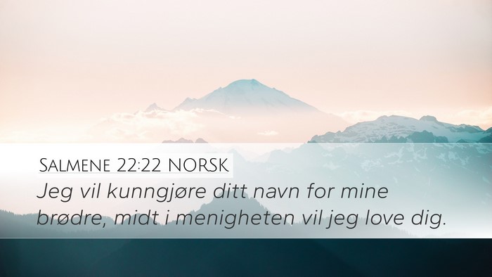 Salmene 22:22 NORSK Bible Verse Image