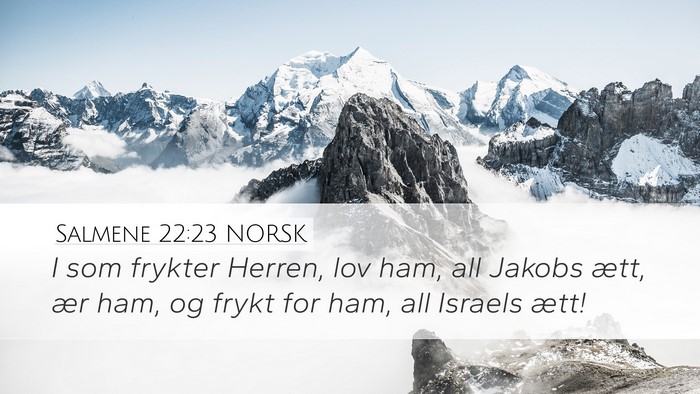 Salmene 22:23 NORSK Bible Verse Image