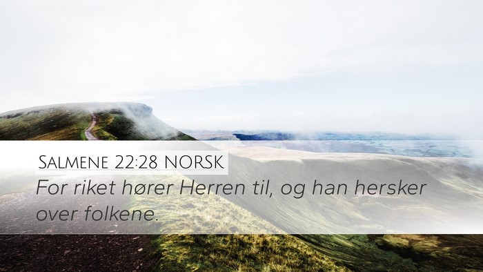 Salmene 22:28 NORSK Bible Verse Image