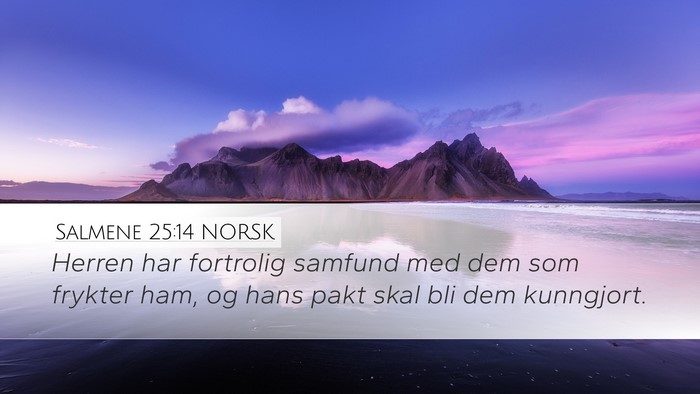 Salmene 25:14 NORSK Bible Verse Image