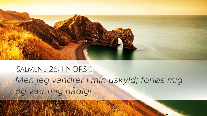 Salmene 26:11 NORSK Bible Verse Image
