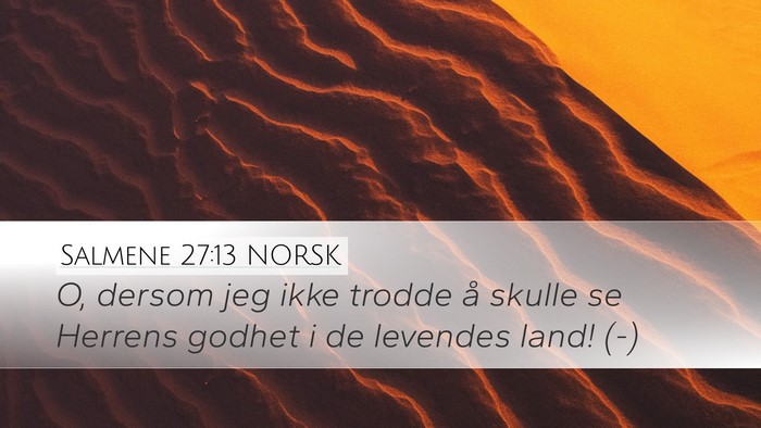 Salmene 27:13 NORSK Bible Verse Image