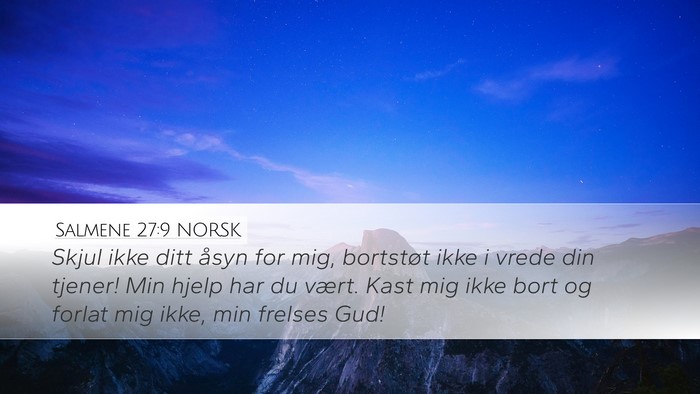 Salmene 27:9 NORSK Bible Verse Image