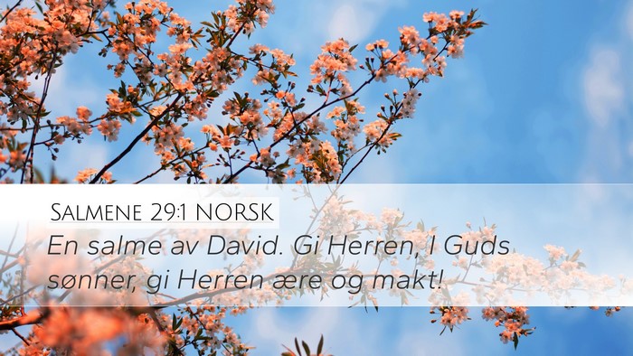 Salmene 29:1 NORSK Bible Verse Image