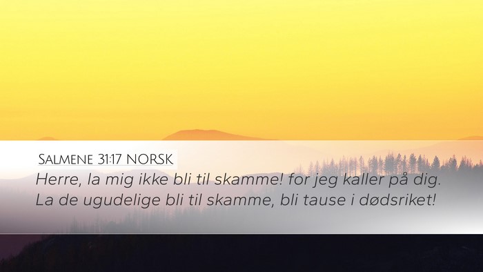 Salmene 31:17 NORSK Bible Verse Image