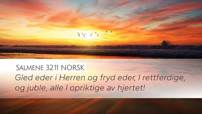 Salmene 32:11 NORSK Bible Verse Image