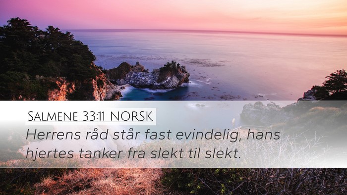 Salmene 33:11 NORSK Bible Verse Image