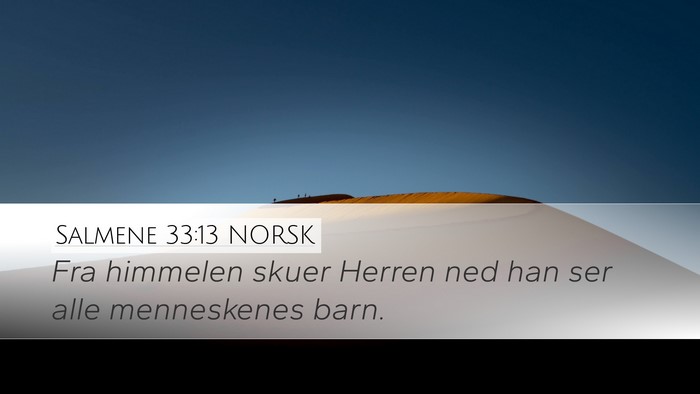 Salmene 33:13 NORSK Bible Verse Image
