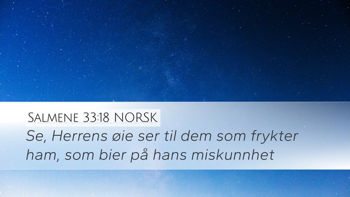 Salmene 33:18 NORSK Bible Verse Image