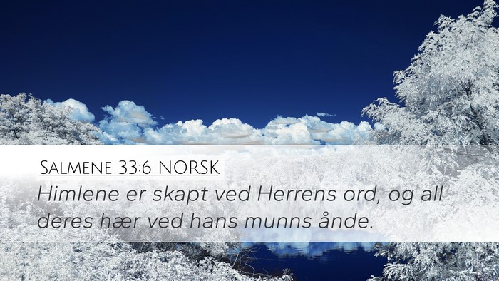 Salmene 33:6 NORSK Bible Verse Image