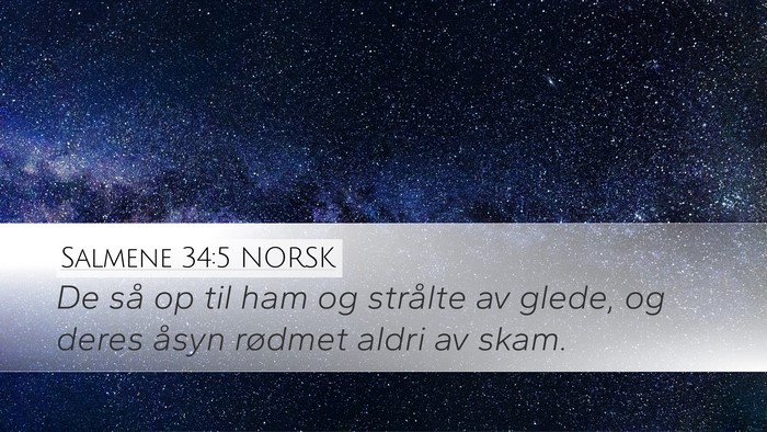 Salmene 34:5 NORSK Bible Verse Image