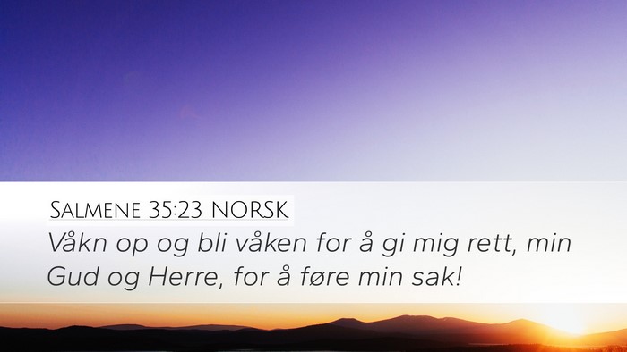 Salmene 35:23 NORSK Bible Verse Image