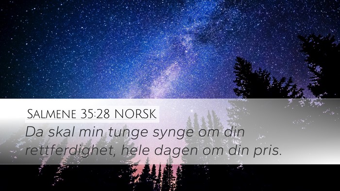 Salmene 35:28 NORSK Bible Verse Image
