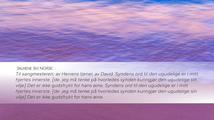 Salmene 36:1 NORSK Bible Verse Image