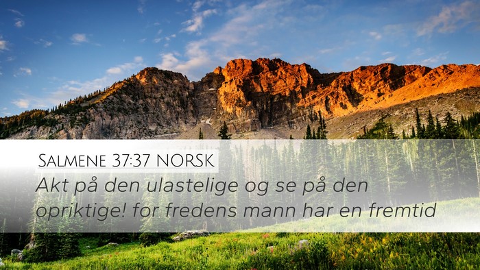 Salmene 37:37 NORSK Bible Verse Image