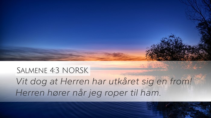 Salmene 4:3 NORSK Bible Verse Image