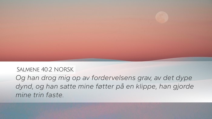 Salmene 40:2 NORSK Bible Verse Image