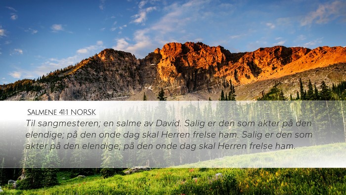 Salmene 41:1 NORSK Bible Verse Image