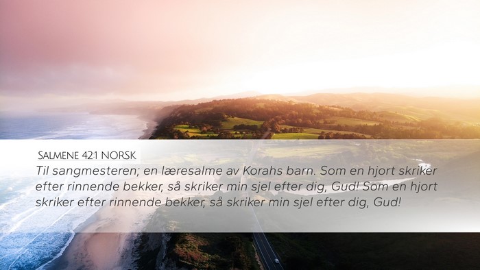 Salmene 42:1 NORSK Bible Verse Image