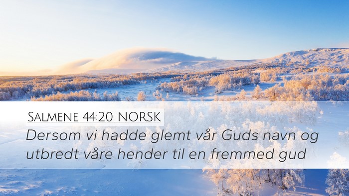 Salmene 44:20 NORSK Bible Verse Image