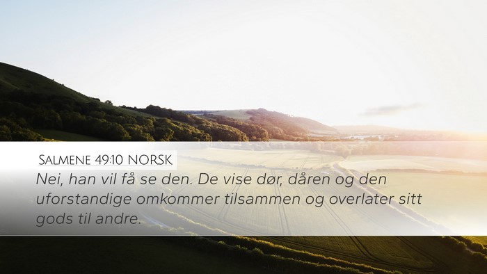 Salmene 49:10 NORSK Bible Verse Image