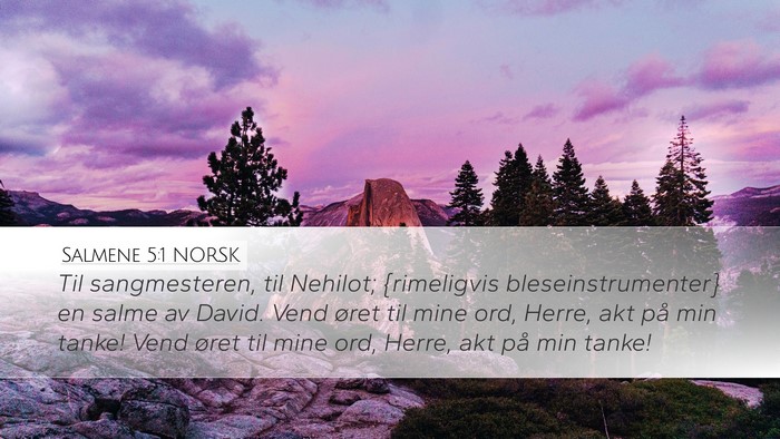 Salmene 5:1 NORSK Bible Verse Image