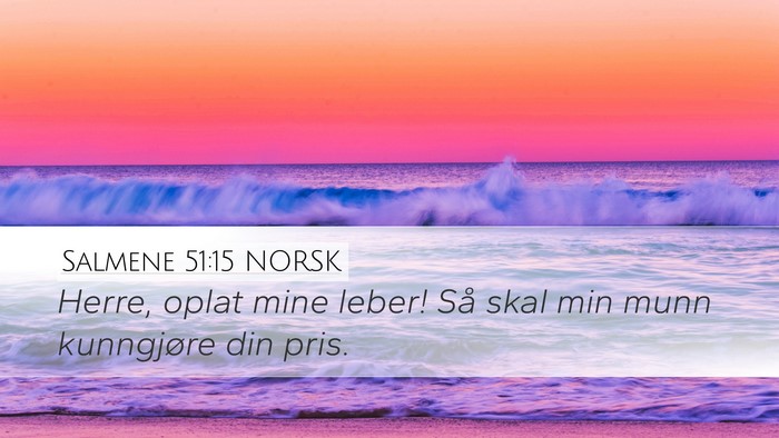 Salmene 51:15 NORSK Bible Verse Image