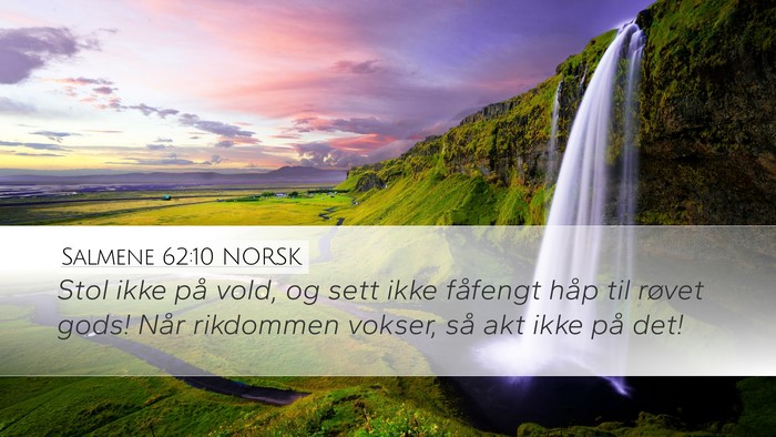 Salmene 62:10 NORSK Bible Verse Image