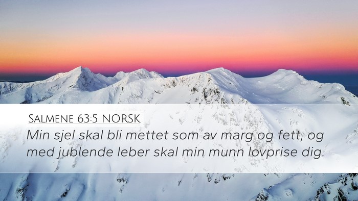 Salmene 63:5 NORSK Bible Verse Image
