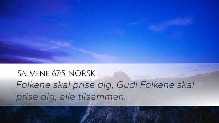 Salmene 67:5 NORSK Bible Verse Image