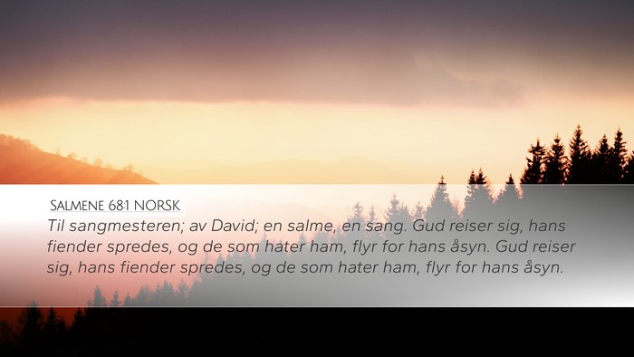 Salmene 68:1 NORSK Bible Verse Image
