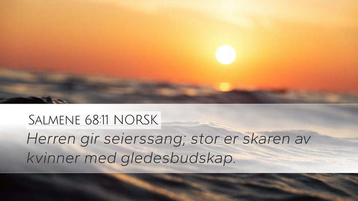 Salmene 68:11 NORSK Bible Verse Image