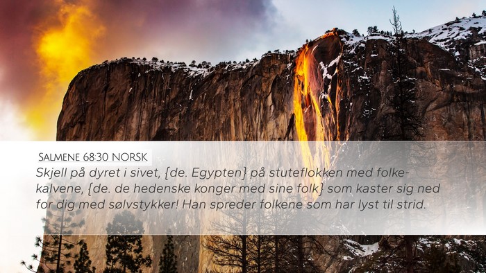 Salmene 68:30 NORSK Bible Verse Image