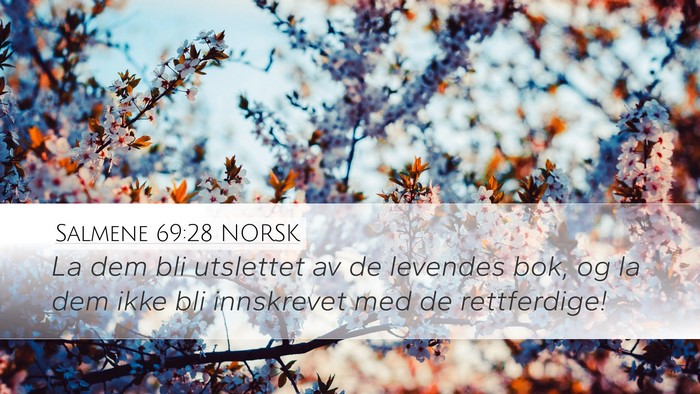 Salmene 69:28 NORSK Bible Verse Image